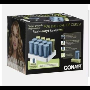 Conair Hot Rollers Instant Heat Compact Ceramic Technology Blue/Green Black Case